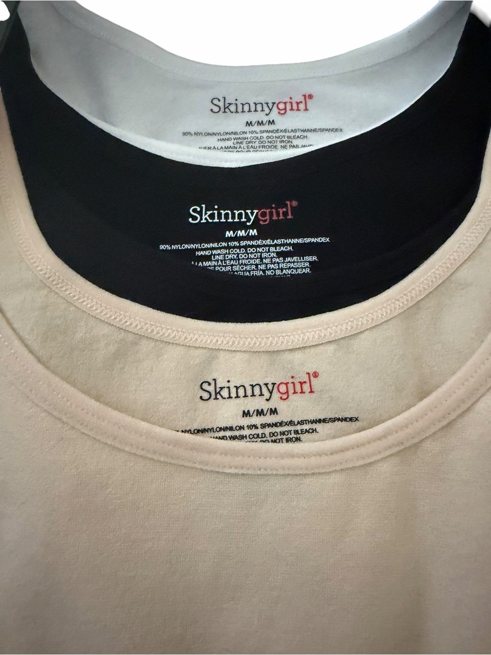 Skinnygirl Women's Seamless Tank Camisole — Nude, Black & White (3-Pack) - Picture 2 of 7